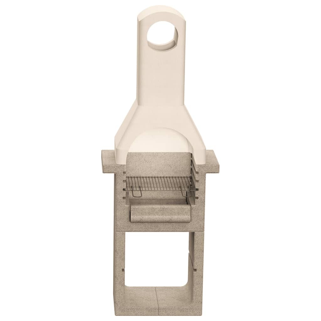 Concrete Charcoal BBQ Stand with Chimney